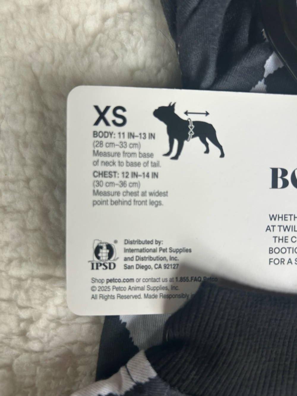 Bootique Harlequin Print Checkered Dog Pajamas XS - Picture 4 of 5